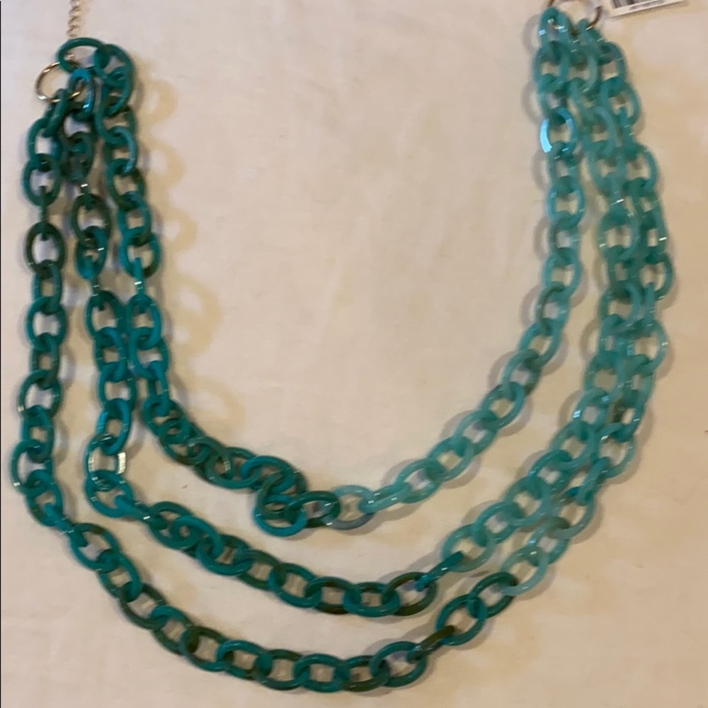 PANACEA TURQUOISE RESIN 3 STRAND NECKLACE FROM NEIMAN MARCUS NWT - Picture 11 of 13